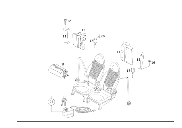 1539V004000000 - Electrical System: Side Airbag Rh for Smart Image image