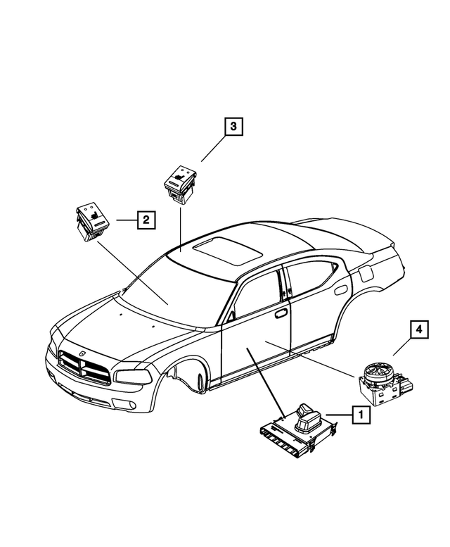 68059873AA - Electrical: Heated Seat Switch, Right Rear Seat for Mopar Image