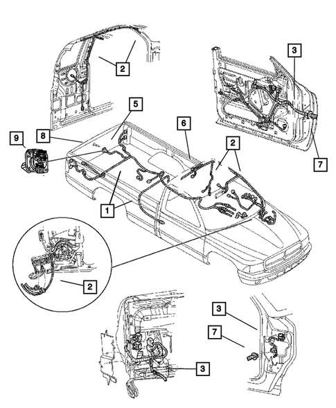 Câblage-caisse et accessoires pour 2004 Dodge Dakota #0