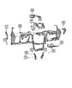 68153753AA - Interior Trim: Instrument Panel Bracket, Right for Jeep: Cherokee Image