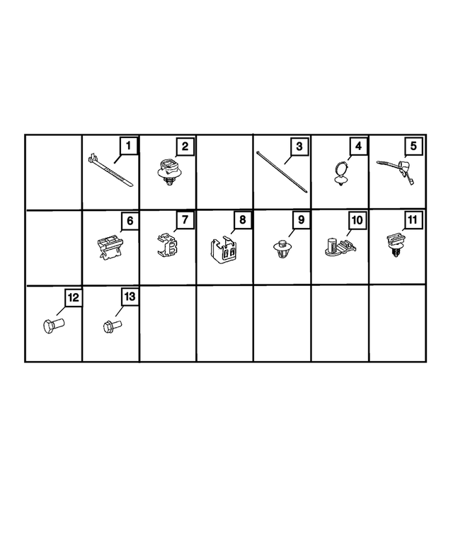 6104772AA - : Cable Clip for Mopar Image
