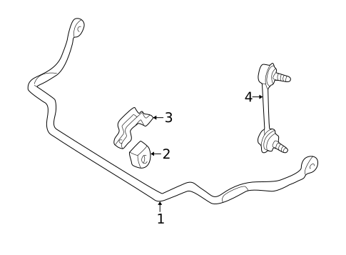 Stabilizer Bar & Components for 2004 INFINITI M45 #1