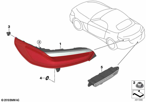 Rear Light for 2018 BMW Z4 30i #0