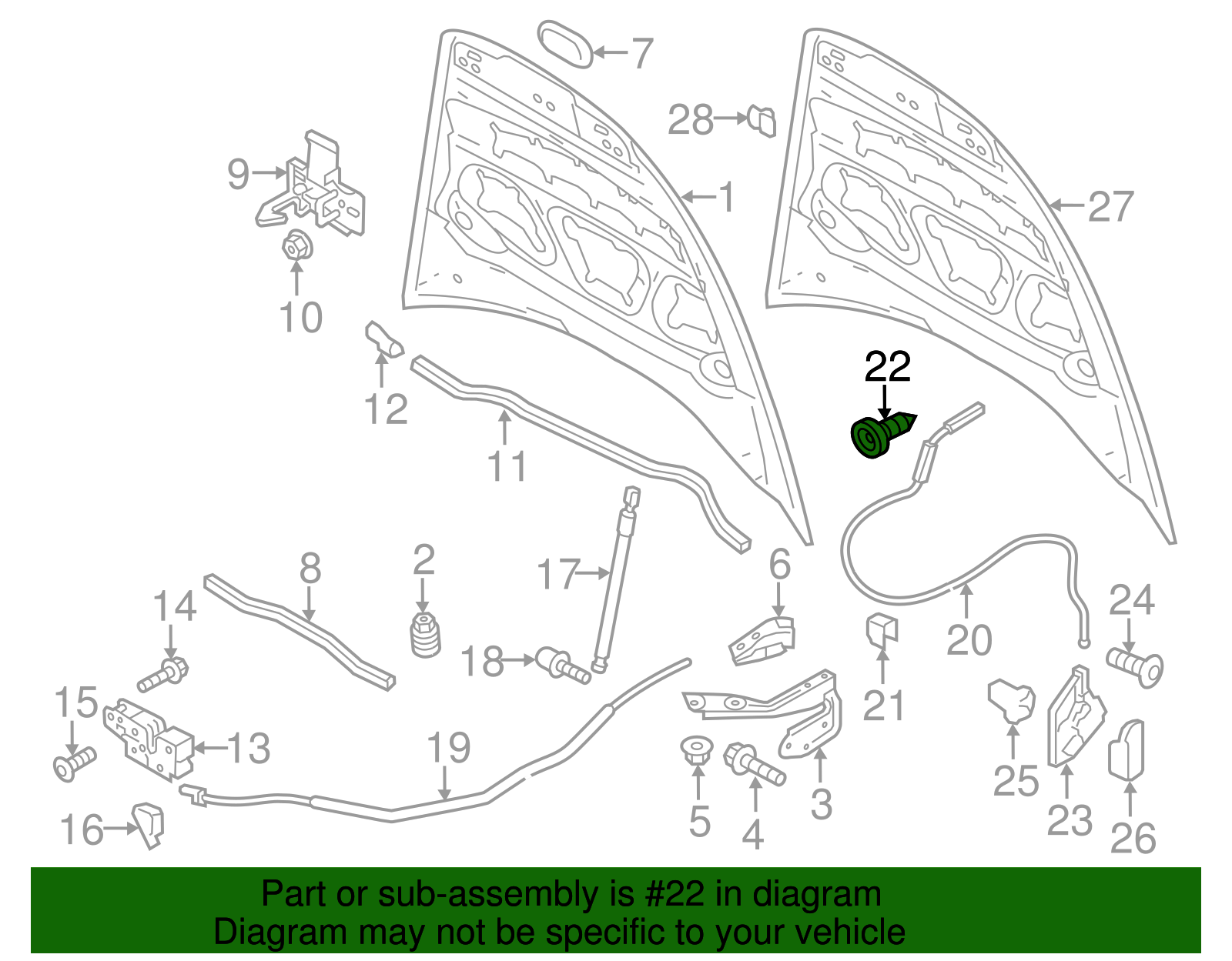 Release Cable Grommet - Porsche (N-102-460-01)