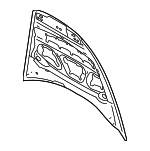 958823031BGRV - Body: Hood for Porsche: Cayenne Image