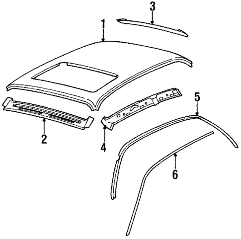 Roof & Components for 1995 Jaguar Vanden Plas #0