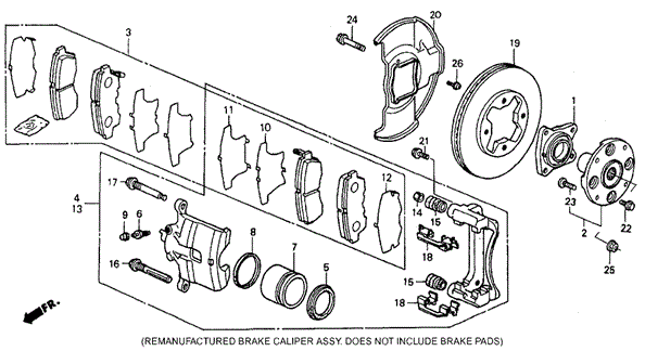Front Brake (2) for 1993 Honda Accord #0