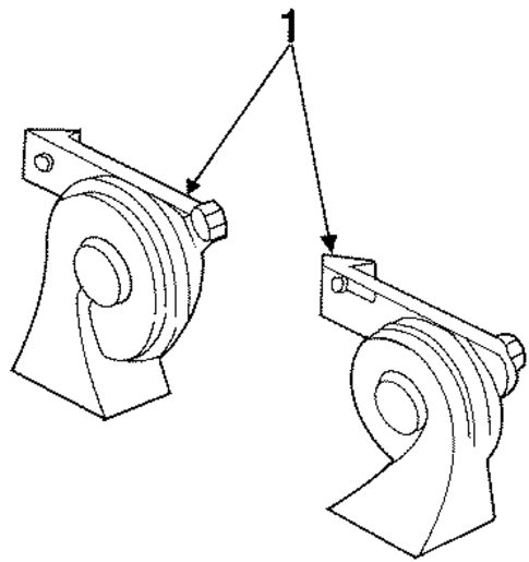 Horn for 2003 Ford Escort #0