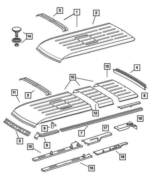 Roof Panels for 2006 Dodge Sprinter 3500 #1