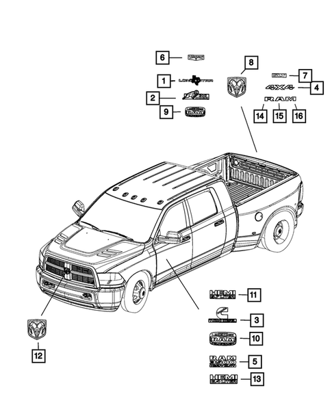 Nameplates for 2017 Ram 3500 #0