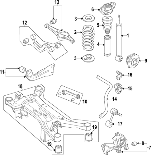 Rear Suspension for 2007 Volkswagen Passat #2