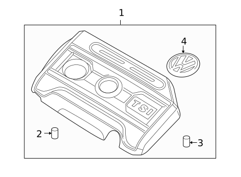 Engine Appearance Cover for 2009 Volkswagen GTI #0
