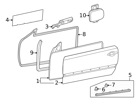 Door & Components for 2002 Mercedes-Benz CLK430 #0