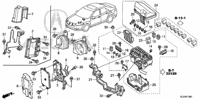 Control Unit (Engine Room) (1) for 2013 Acura TSX #0