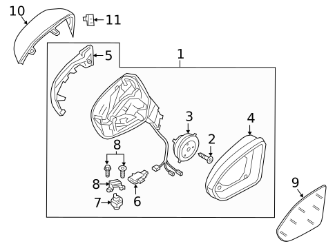 Outside Mirrors for 2024 Volkswagen Golf R #1