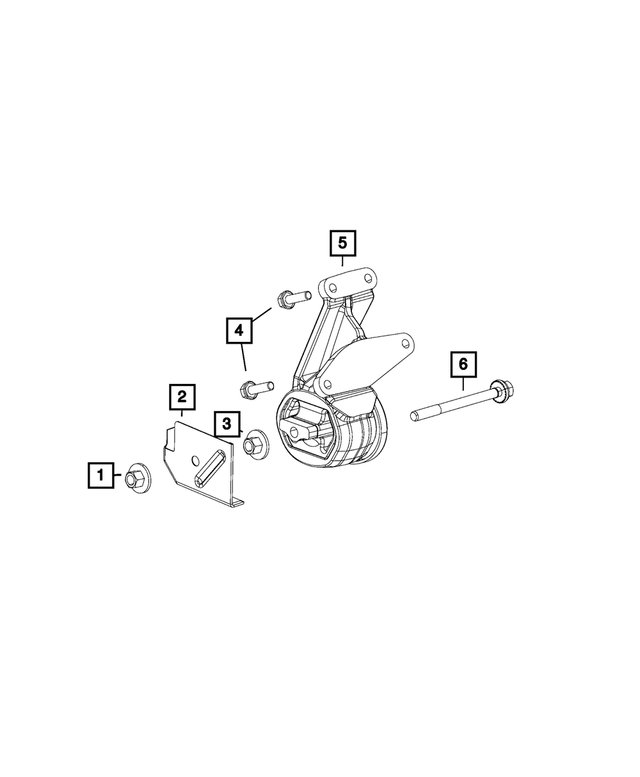 « 6101688 – 3.6L Gas w/BSG; Engine : Hexagonal De Blocage Ecrou, Montage pour Mopar Image »