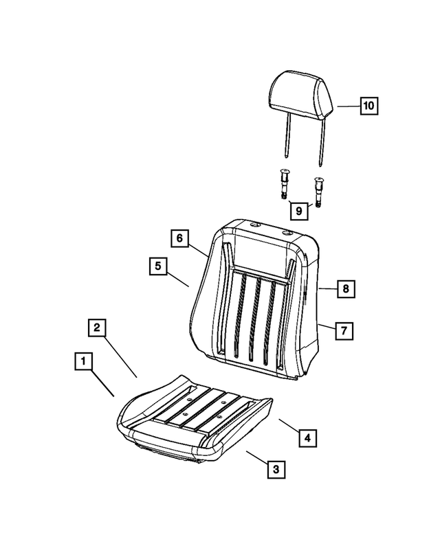 4610213AA - Interior Trim: Seat Cushion Pan, Power Seat for Mopar Image