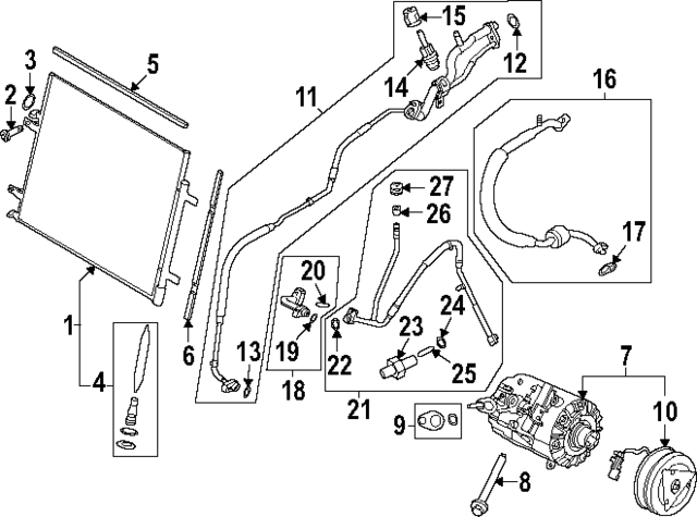 PC3Z19703A - HVAC: Compressor Assembly for Ford: F-250 Super Duty, F-350 Super Duty, F-450 Super Duty, F-550 Super Duty Image