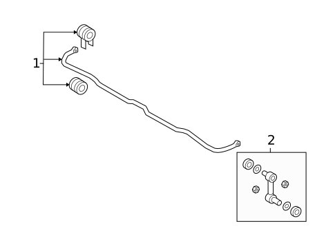 Stabilizer Bar & Components for 2009 Hyundai Santa Fe #1
