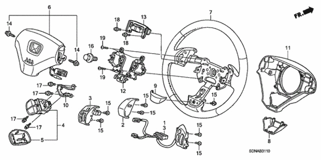Steering Wheel (SRS) for 2007 Honda Accord #0