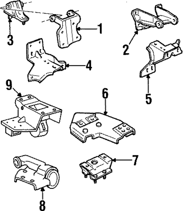 52059010AB - Engine: Front Bracket for Mopar Image
