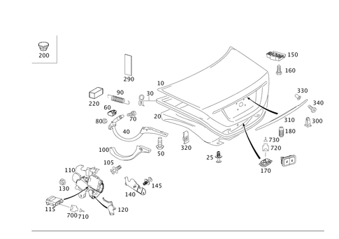 Trunk Lid for 2007 Mercedes-Benz CLS550 #0