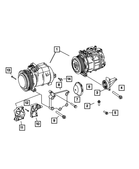 Air Conditioner Compressor and Mounting for 2008 Dodge Sprinter 3500 #0