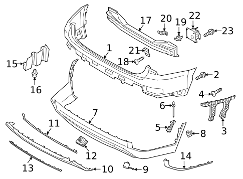 Bumper & Components - Rear for 2021 Hyundai Palisade #0