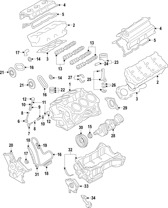 AT4Z6010D - Engine: Cylinder Block for Ford Image