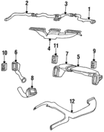 5DE38LD5 - Body: AC Vent Housing for Jeep: Grand Cherokee, Grand Wagoneer Image