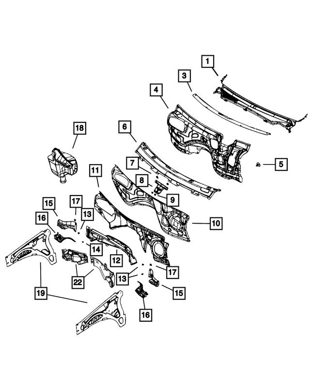 68051461AF - : Dash Panel-Engine Compartment Silencer, Left for Mopar Image