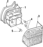 9122839 - Electrical: Tail Lamp Assembly for Saab: 900 Image