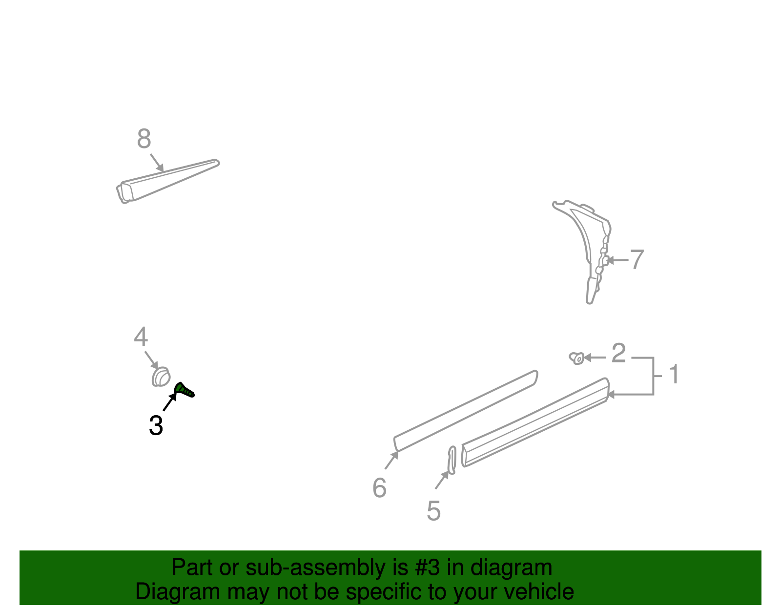Lower Molding Screw - Porsche (N-906-448-05)