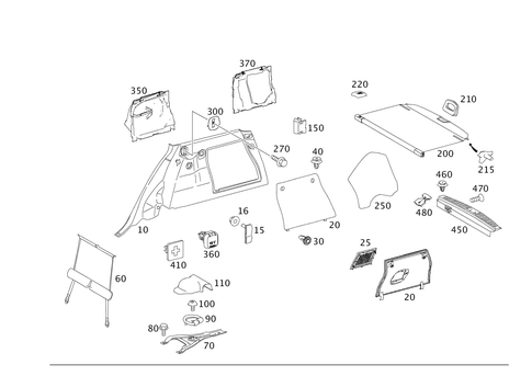 Luggage Compartment Covering for 2002 Mercedes-Benz ML500 #0