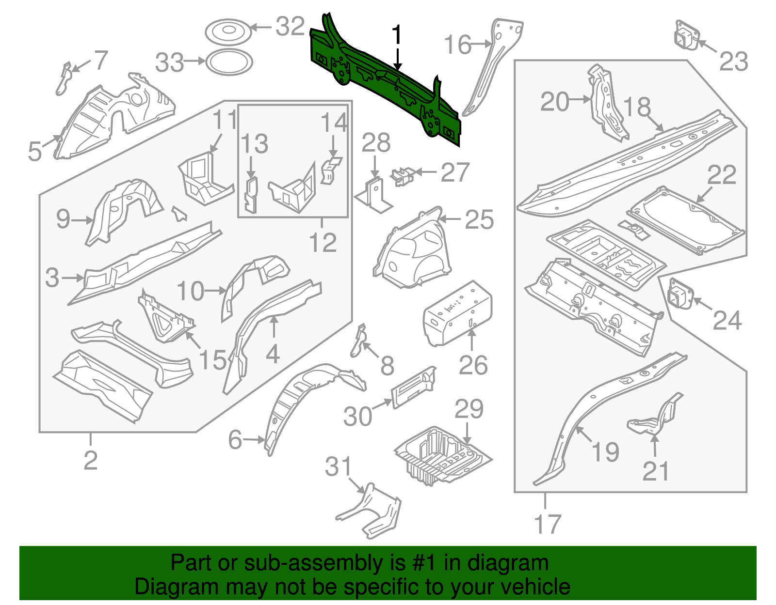 41347193222 - 2008-2013 BMW Rear Body Panel (41-34-7-193-222) | BMW of ...
