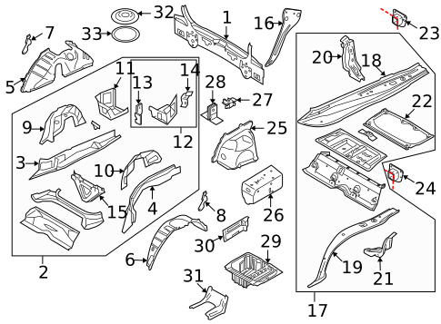 Rear Body for 2011 BMW 128i #0
