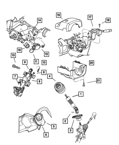 Steering Column for 2005 Dodge Neon #0