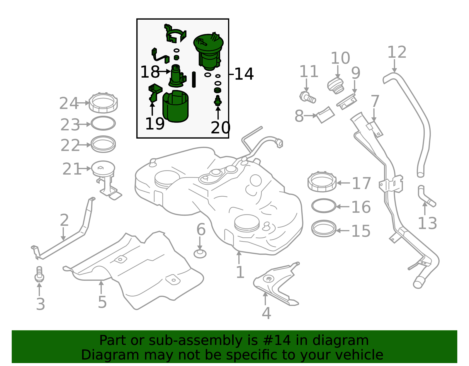 2013-2020 Subaru BRZ Fuel Pump Assembly 42021CA010 | Subaru Online