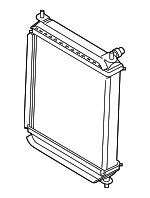 17117560816 - Cooling System: Auxiliary Radiator for BMW: Alpina XB7, X5, X6, X7 Image