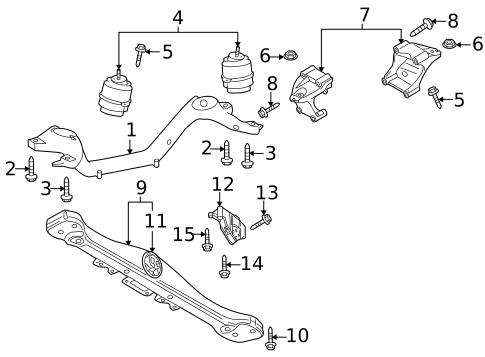 Engine & Trans Mounting for 2013 Audi Q7 #0