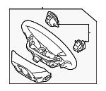 561104D520VA - Steering: Steering Wheel for Hyundai: Entourage Image