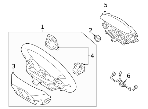 Steering Wheel & Trim for 2007 Hyundai Entourage #0