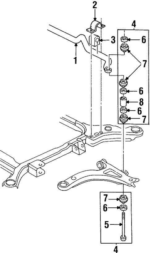 Stabilizer Bar & Components for 1999 Oldsmobile Aurora #0