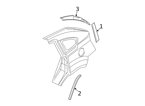 Exterior Trim - Quarter Panel for 2011 Dodge Caliber #0
