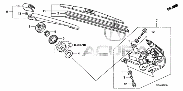 Rear Wiper for 2012 Acura RDX #0