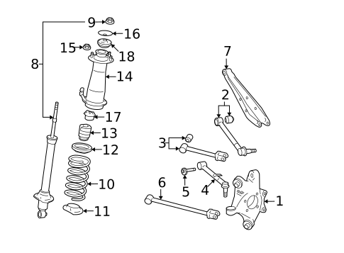 Rear Suspension for 2011 Lexus IS F #2