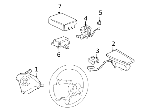 Air Bag Components for 2000 Honda Insight #0