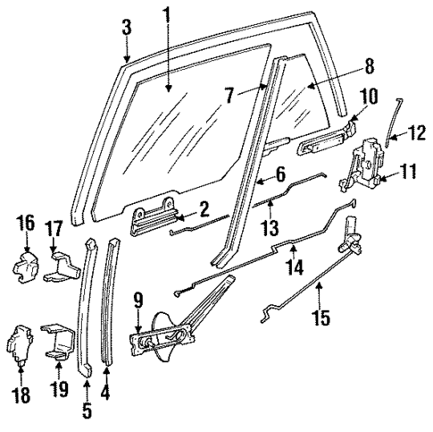 Rear Door for 1992 Pontiac Sunbird #0