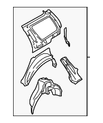 51510SA1039P - : Inner Quarter Panel Assembly, Drivers  Side for Subaru Image
