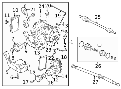 Axle & Differential for 2019 Land Rover Discovery Sport #0